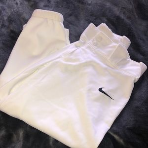 White Nike softball pants